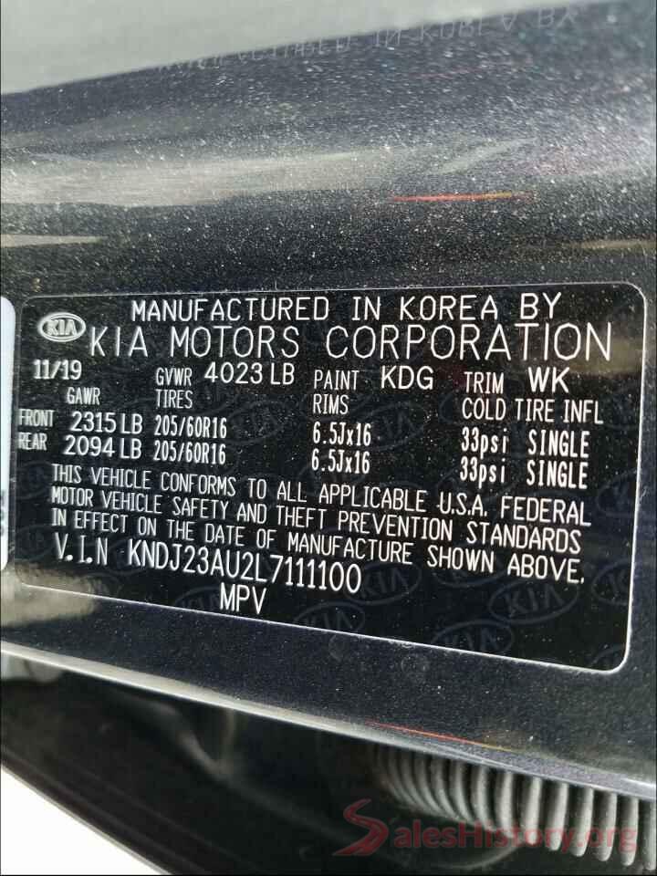 KNDJ23AU2L7111100 2020 KIA SOUL