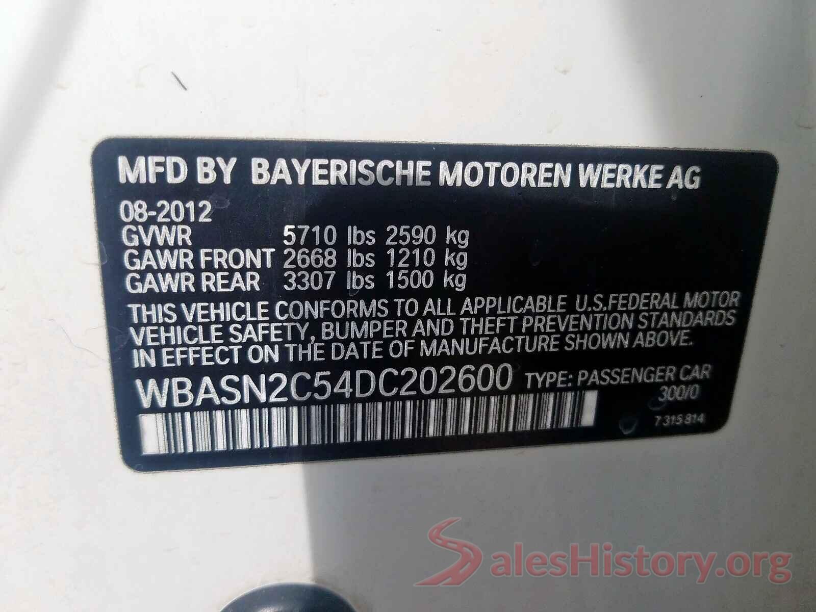 3TMCZ5ANXKM279743 2013 BMW 5 SERIES