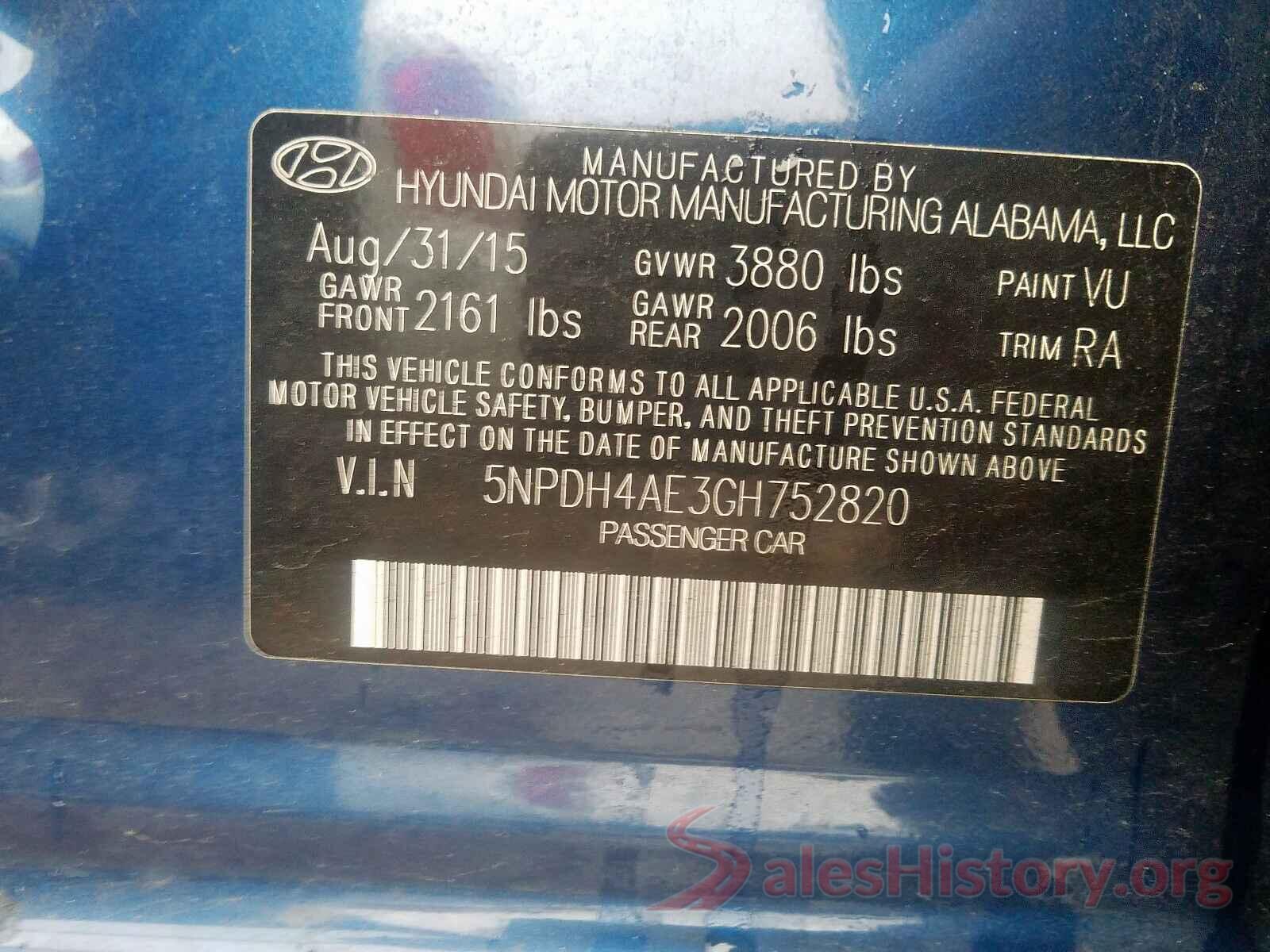 3N1CB7AP2KY419913 2016 HYUNDAI ELANTRA