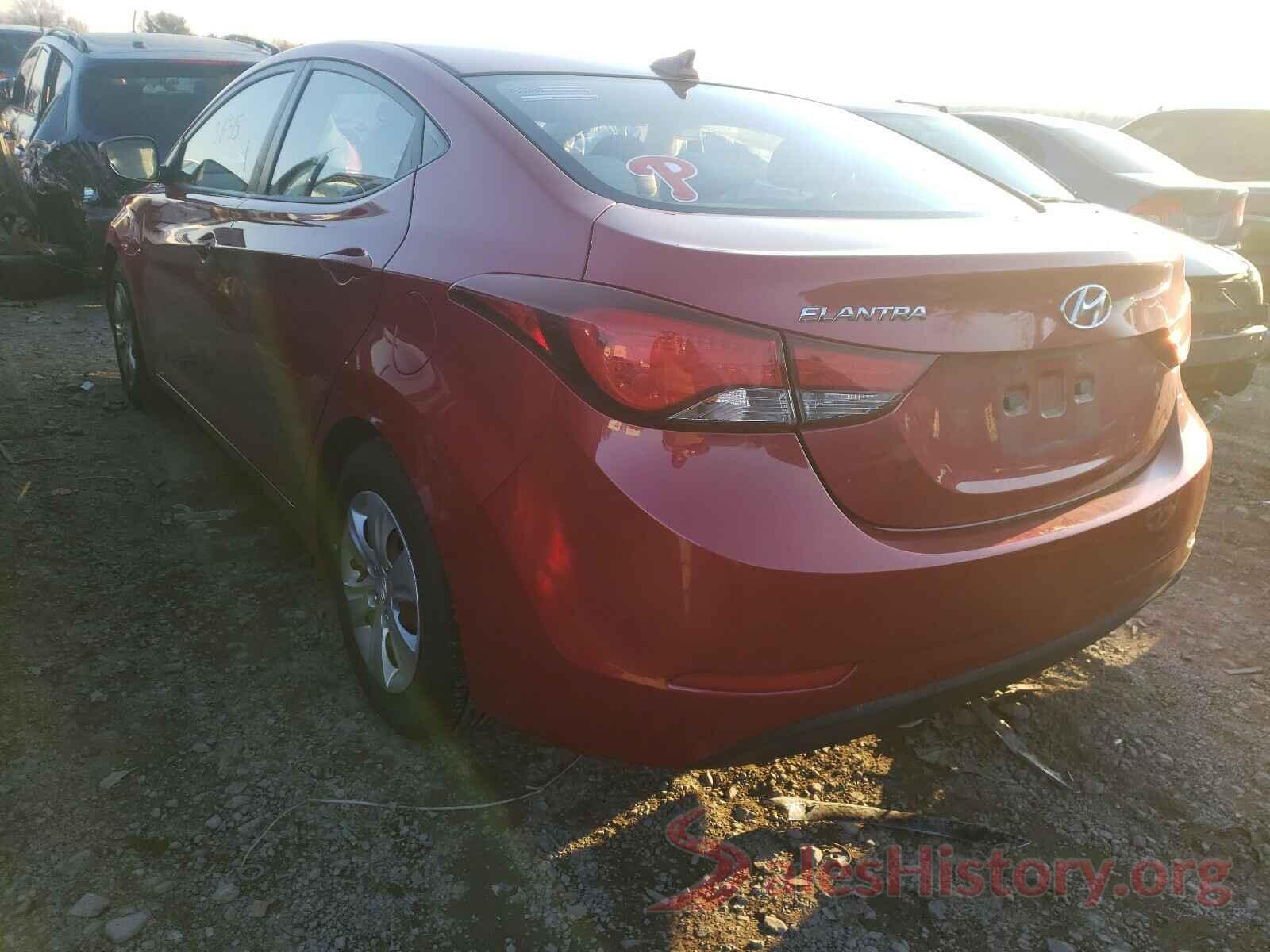 KMHDH4AE9GU558455 2016 HYUNDAI ELANTRA