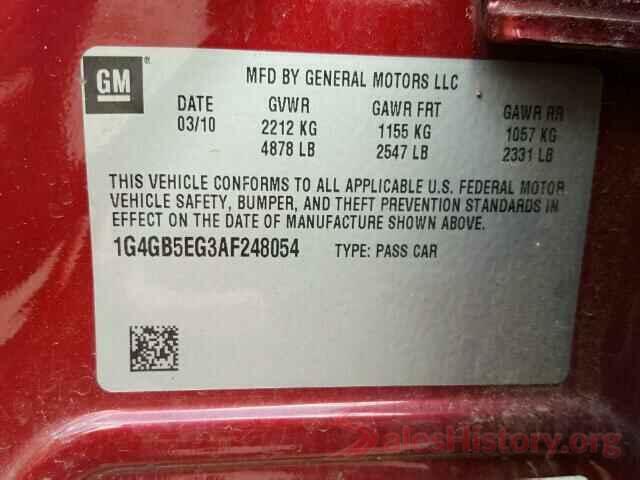 KM8J33A49MU396163 2010 BUICK LACROSSE