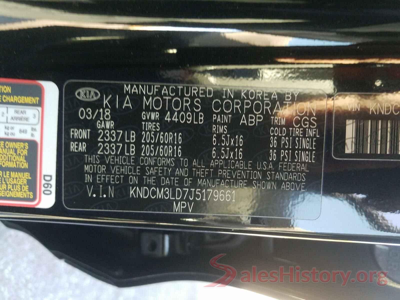 KNDCM3LD7J5179661 2018 KIA NIRO