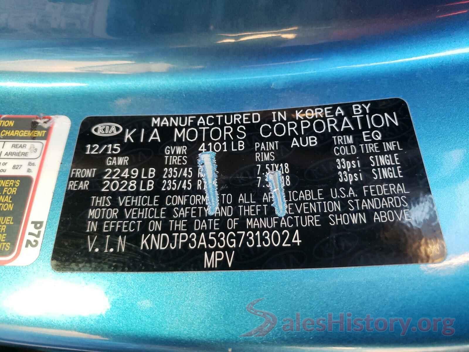 KNDJP3A53G7313024 2016 KIA SOUL