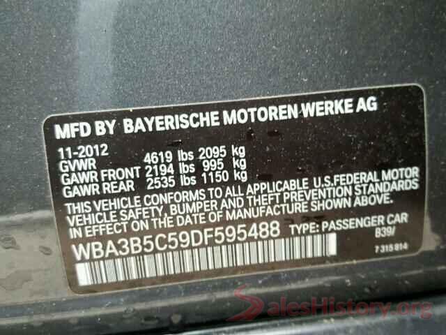 3MW5R1J07L8B11765 2013 BMW 3 SERIES