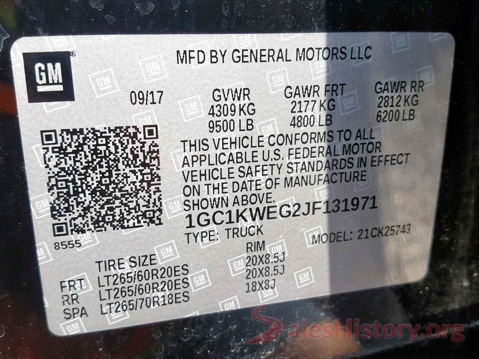 5XXGT4L3XHG140912 2018 CHEVROLET SILVERADO