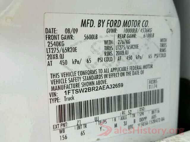 2HGFC2F81KH580336 2010 FORD F250