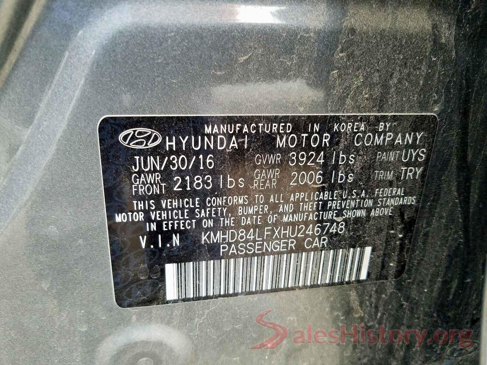 KMHD84LFXHU246748 2017 HYUNDAI ELANTRA