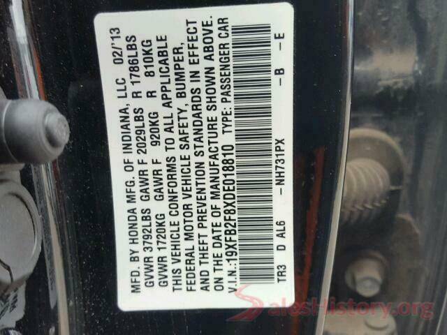 2HKRW2H53JH659762 2013 HONDA CIVIC