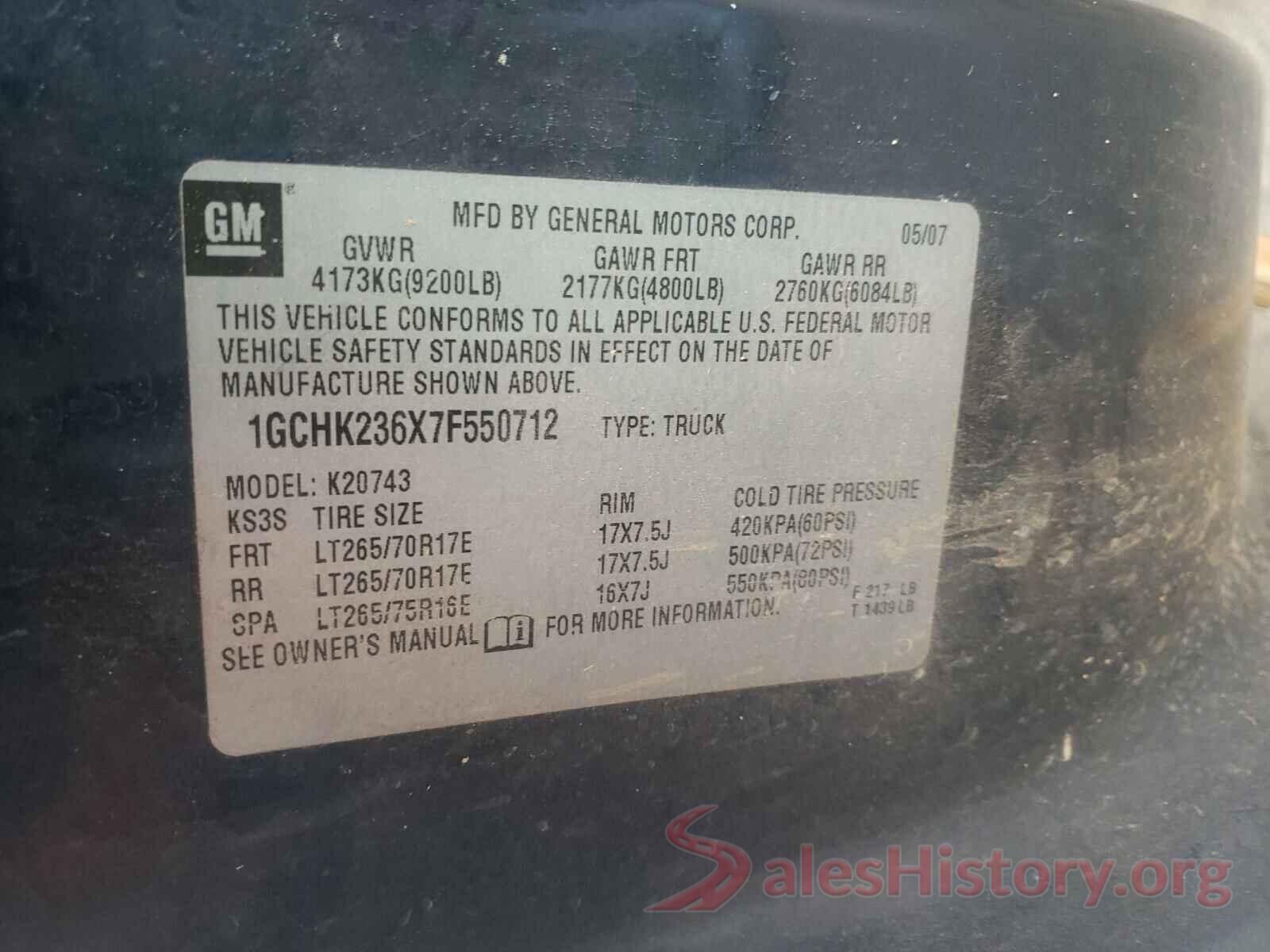 1FTYR1ZM7JKA58665 2007 CHEVROLET SILVERADO