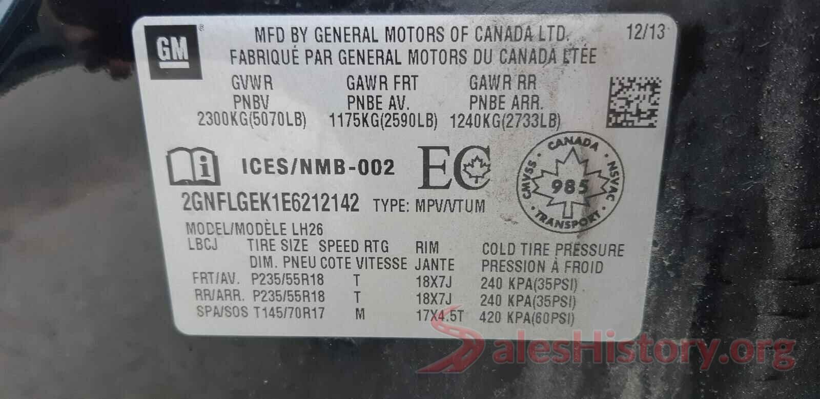 JTMA1RFV6KD508896 2014 CHEVROLET EQUINOX