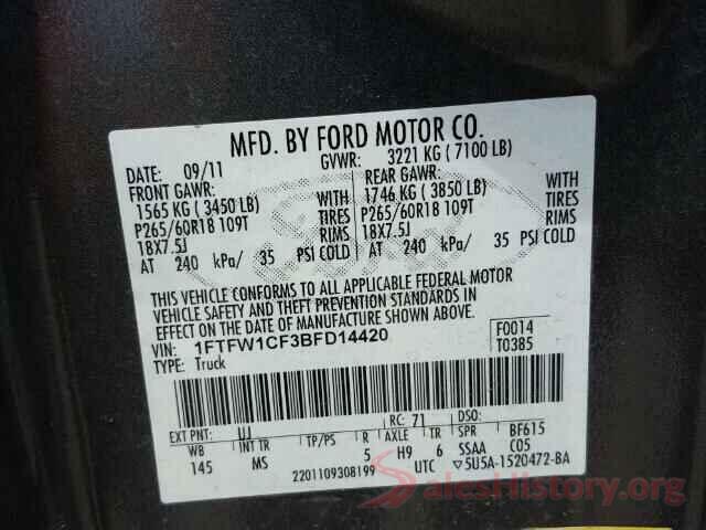 2HGFC1F34GH648277 2011 FORD F150