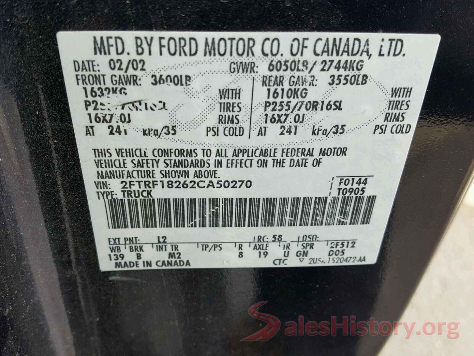 1C6JJTBG6LL187428 2002 FORD F150