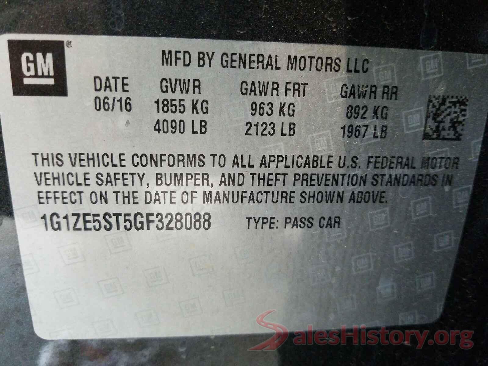 1G1ZE5ST5GF328088 2016 CHEVROLET MALIBU