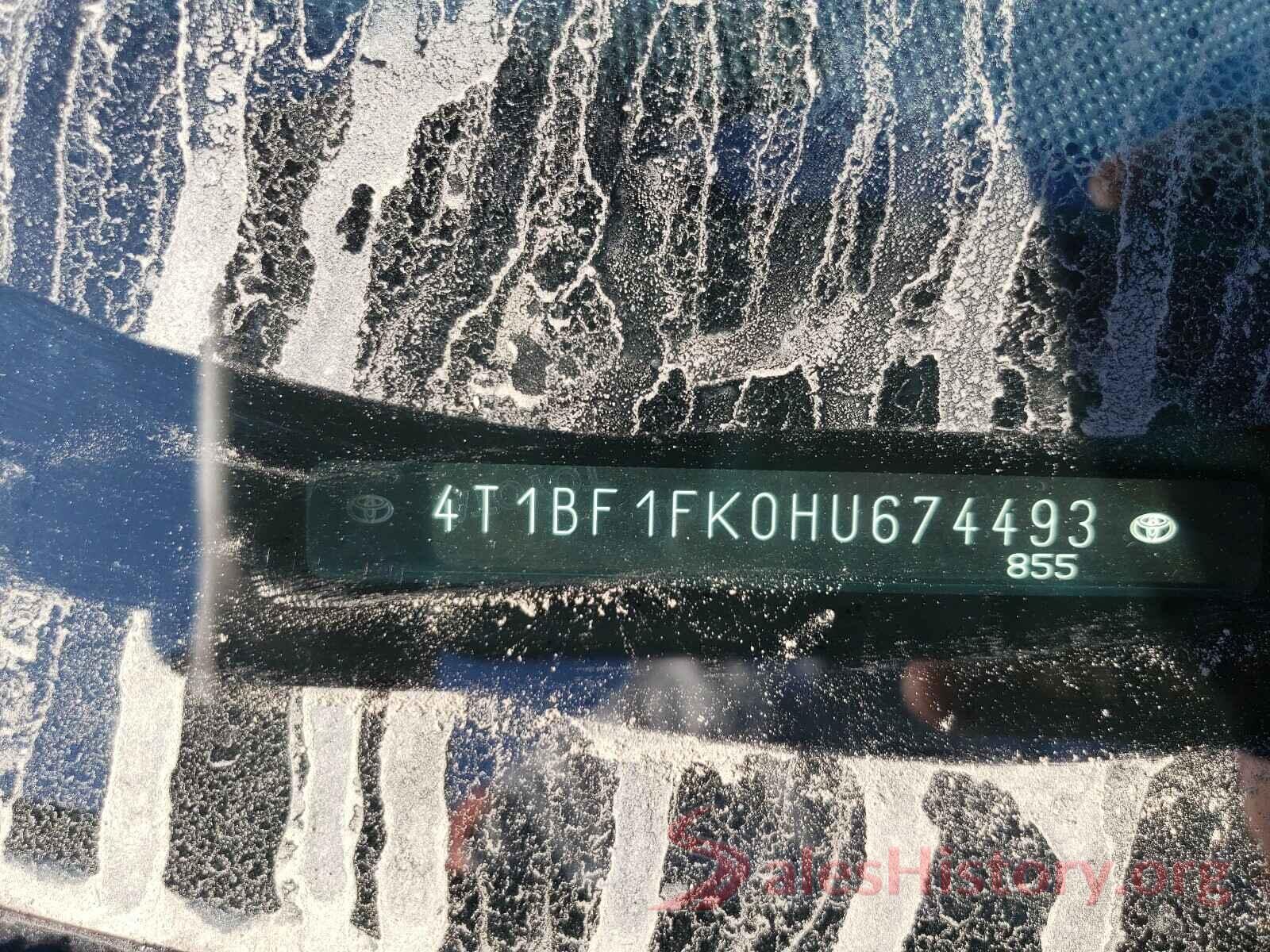 4T1BF1FK0HU674493 2017 TOYOTA CAMRY