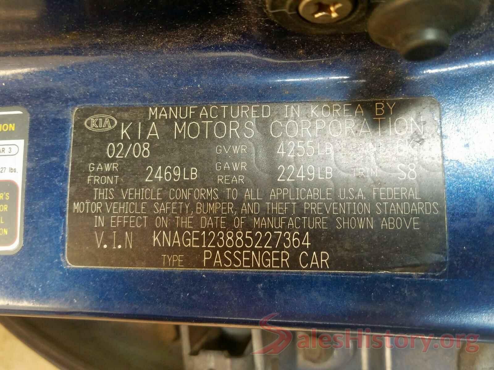 3N1AB7AP1KY308776 2008 KIA OPTIMA