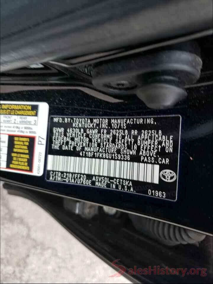 4T1BF1FK8GU159336 2016 TOYOTA CAMRY