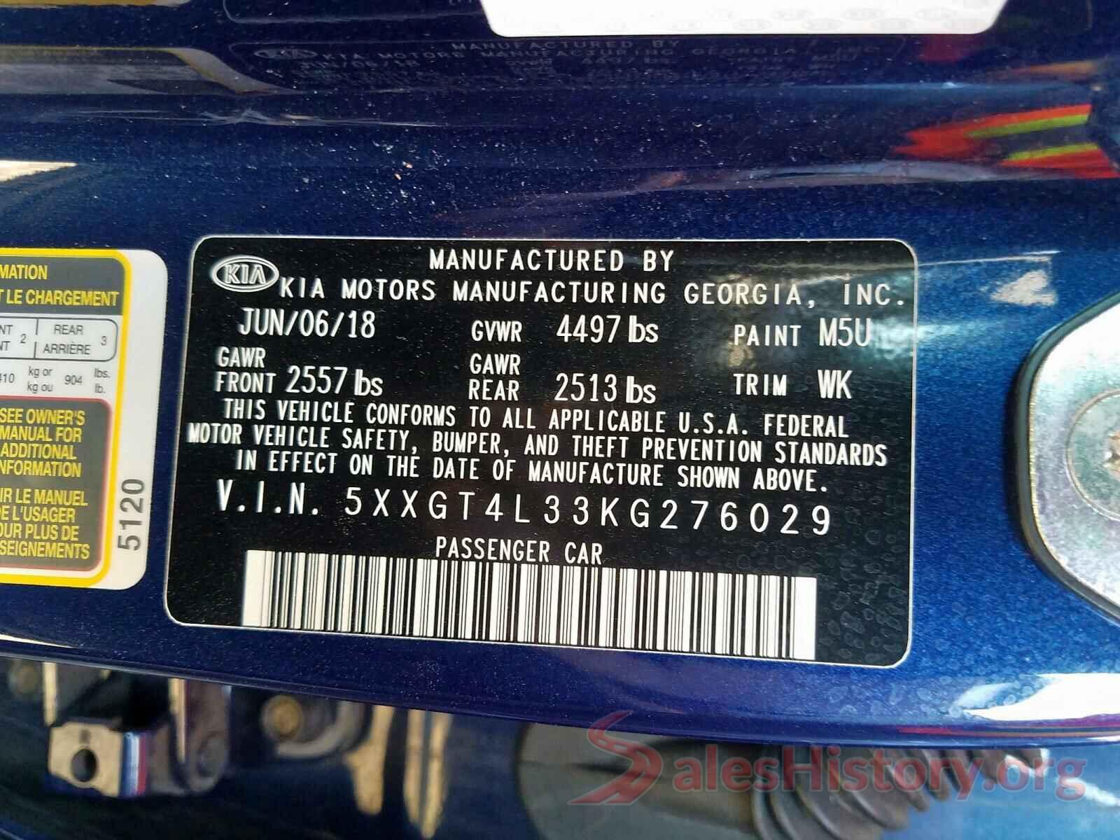 1N4AA6AP6HC433869 2019 KIA OPTIMA