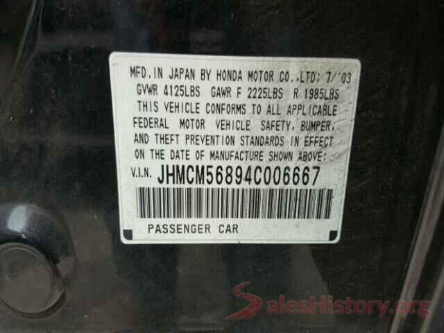 JM3TCBCY0M0503106 2004 HONDA ACCORD