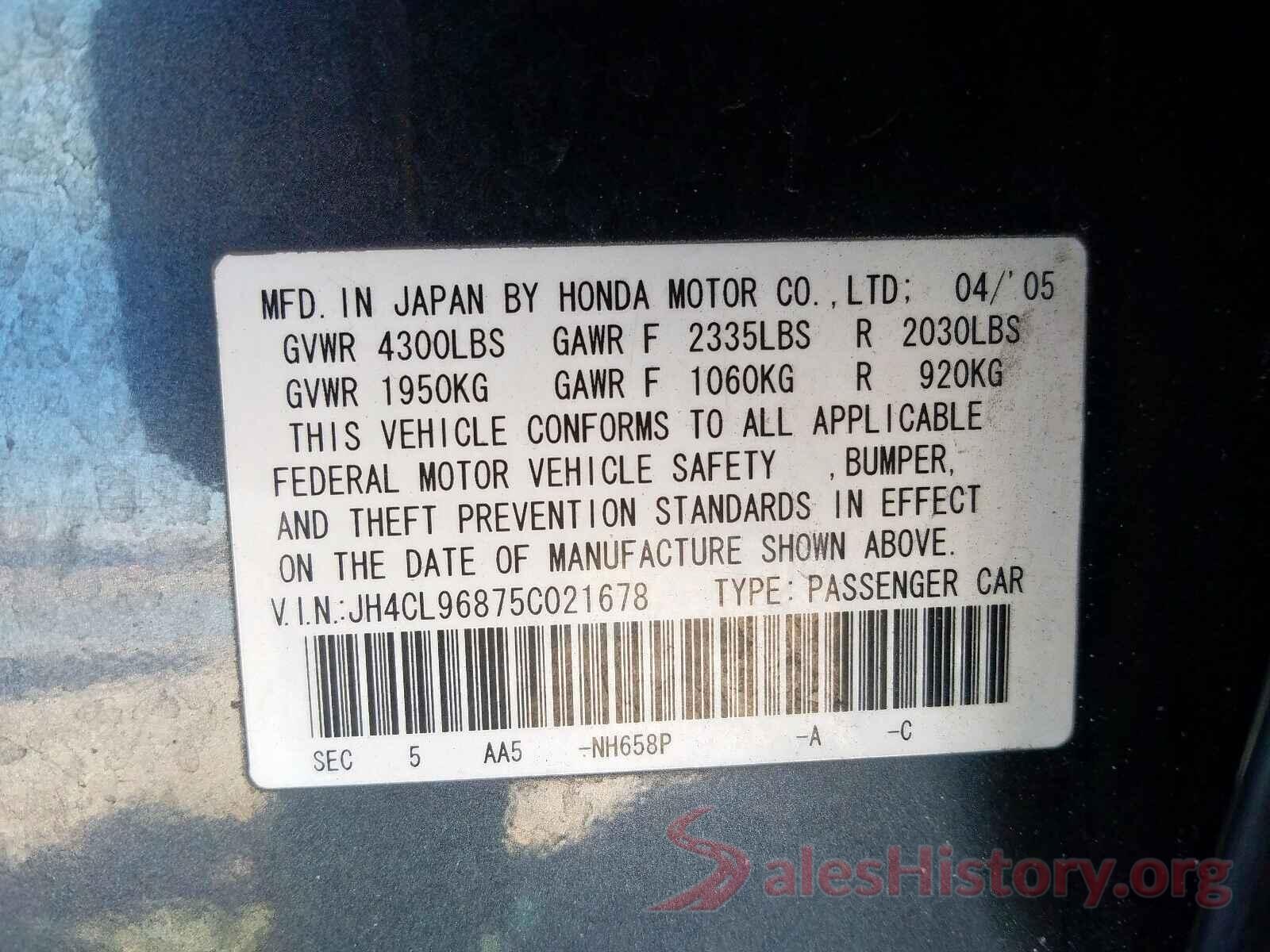 5NPE34AF1HH479194 2005 ACURA TSX