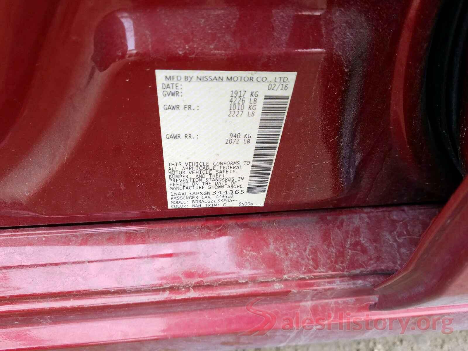 4T1G11AK7MU415974 2016 NISSAN ALTIMA