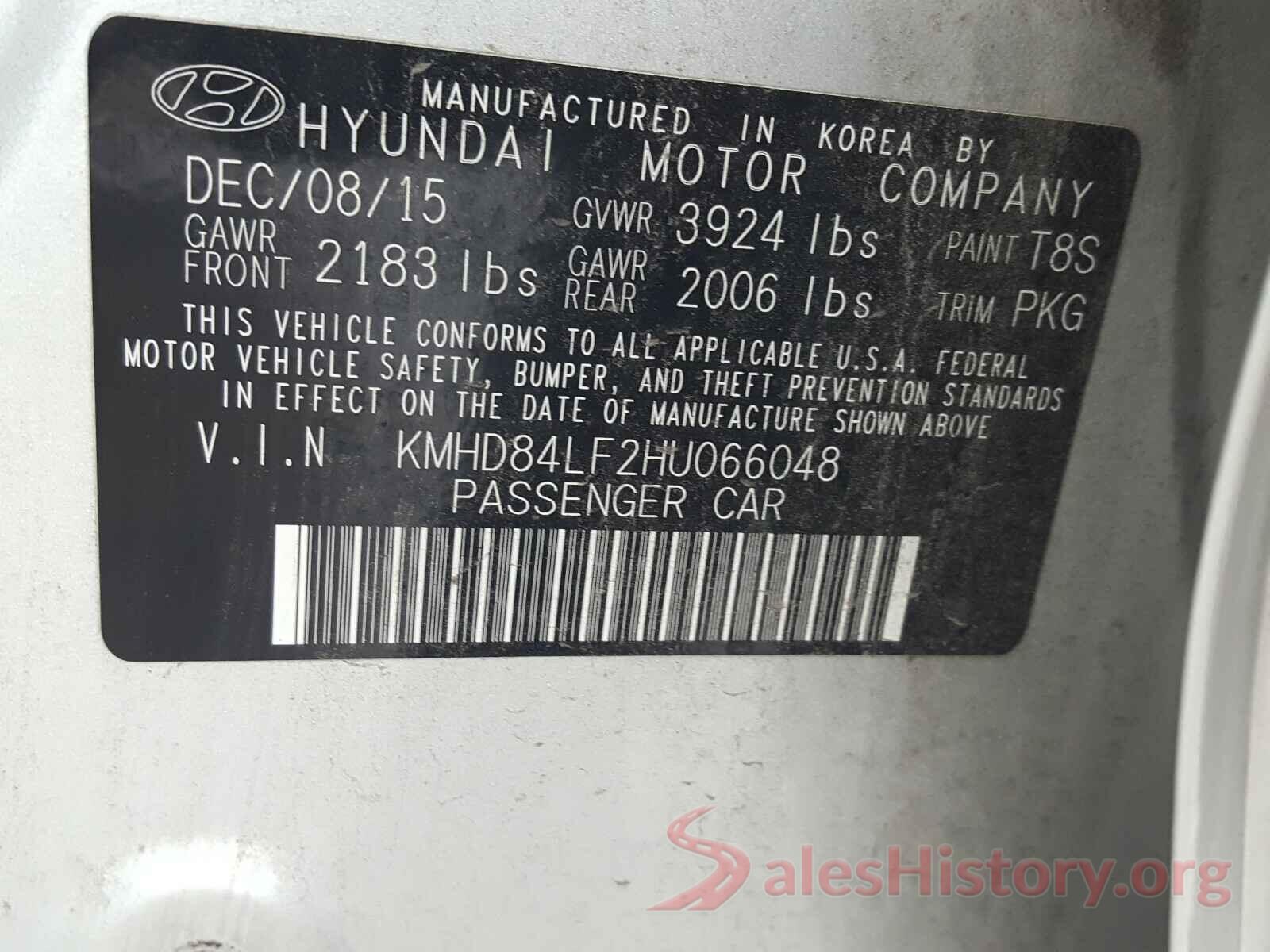 KMHD84LF2HU066048 2017 HYUNDAI ELANTRA