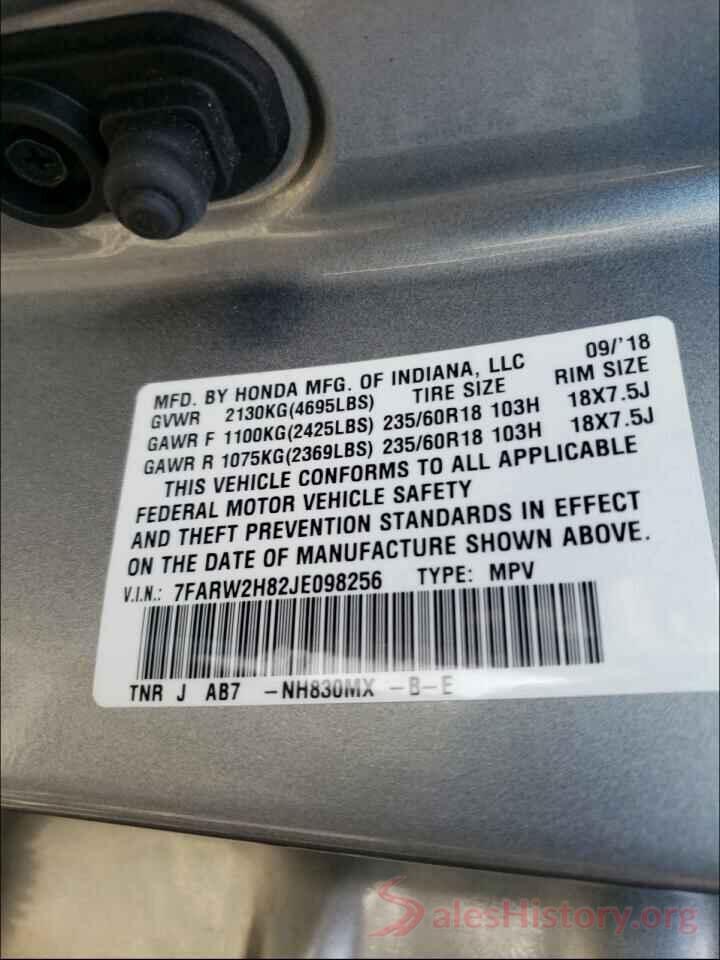7FARW2H82JE098256 2018 HONDA CRV