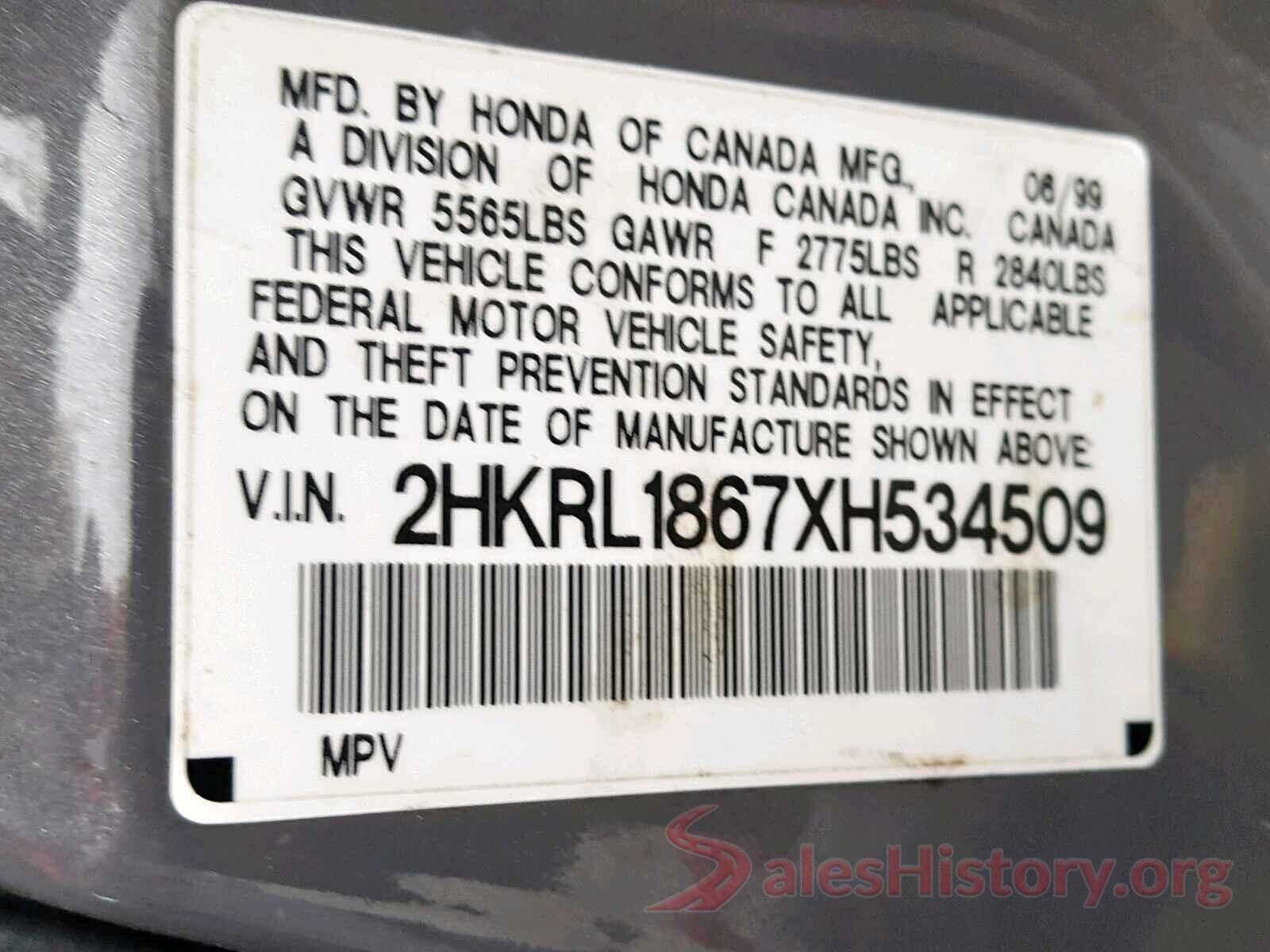 3N1CN7AP8GL896499 1999 HONDA ODYSSEY EX