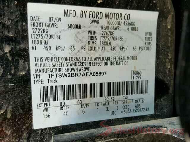 5YFBPRHE8HP703209 2010 FORD F250