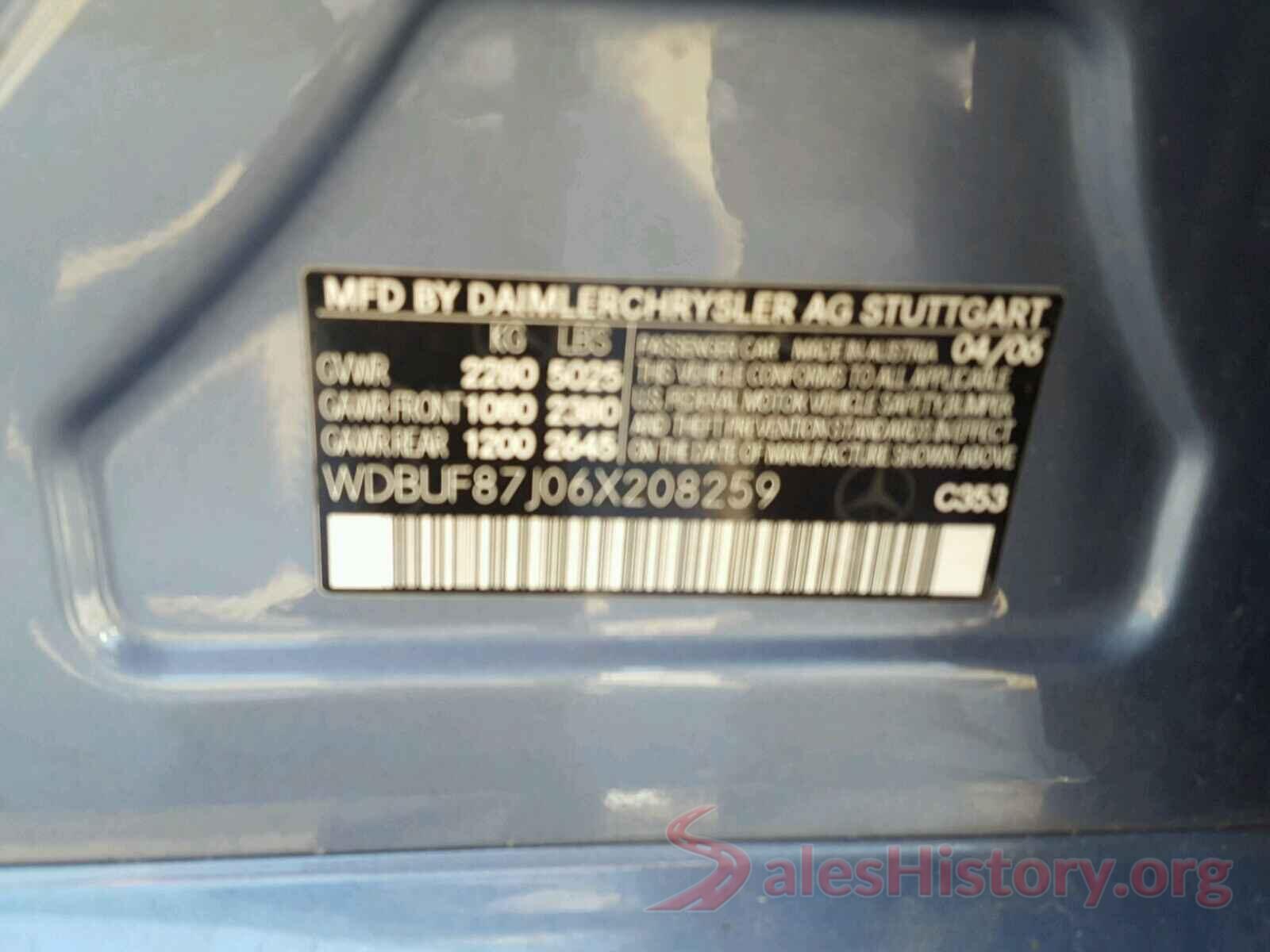 5N1DR2MM1HC630826 2006 MERCEDES-BENZ E 350 4MAT