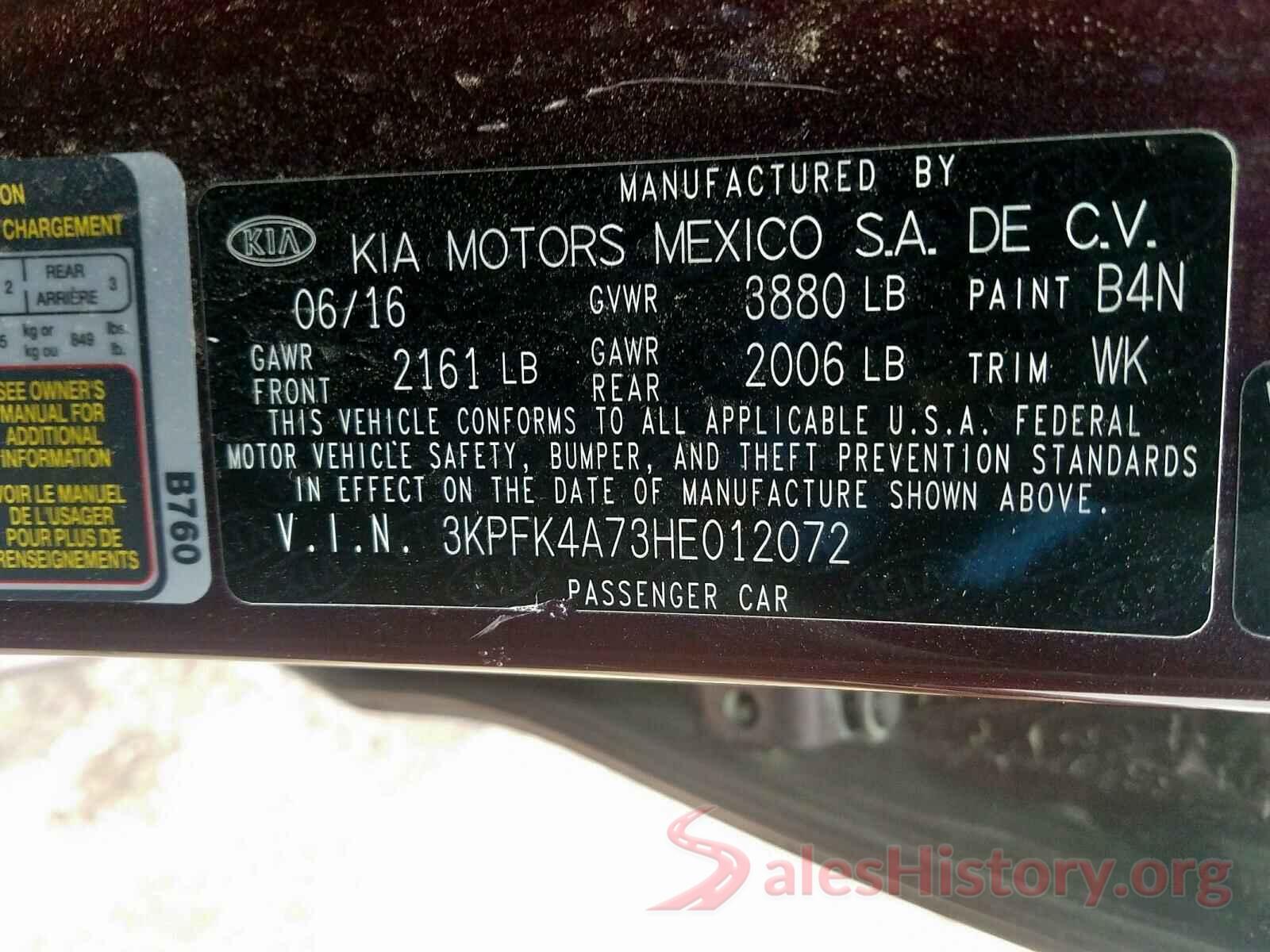 1N4BL4DV0MN357237 2017 KIA FORTE