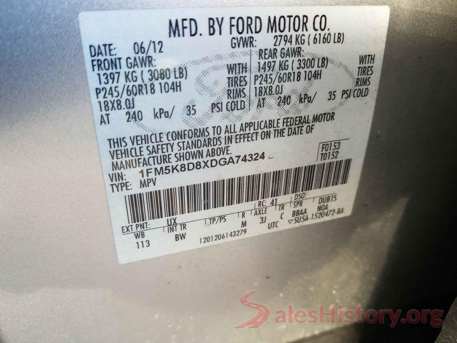 1C4HJXDN6LW220517 2013 FORD EXPLORER