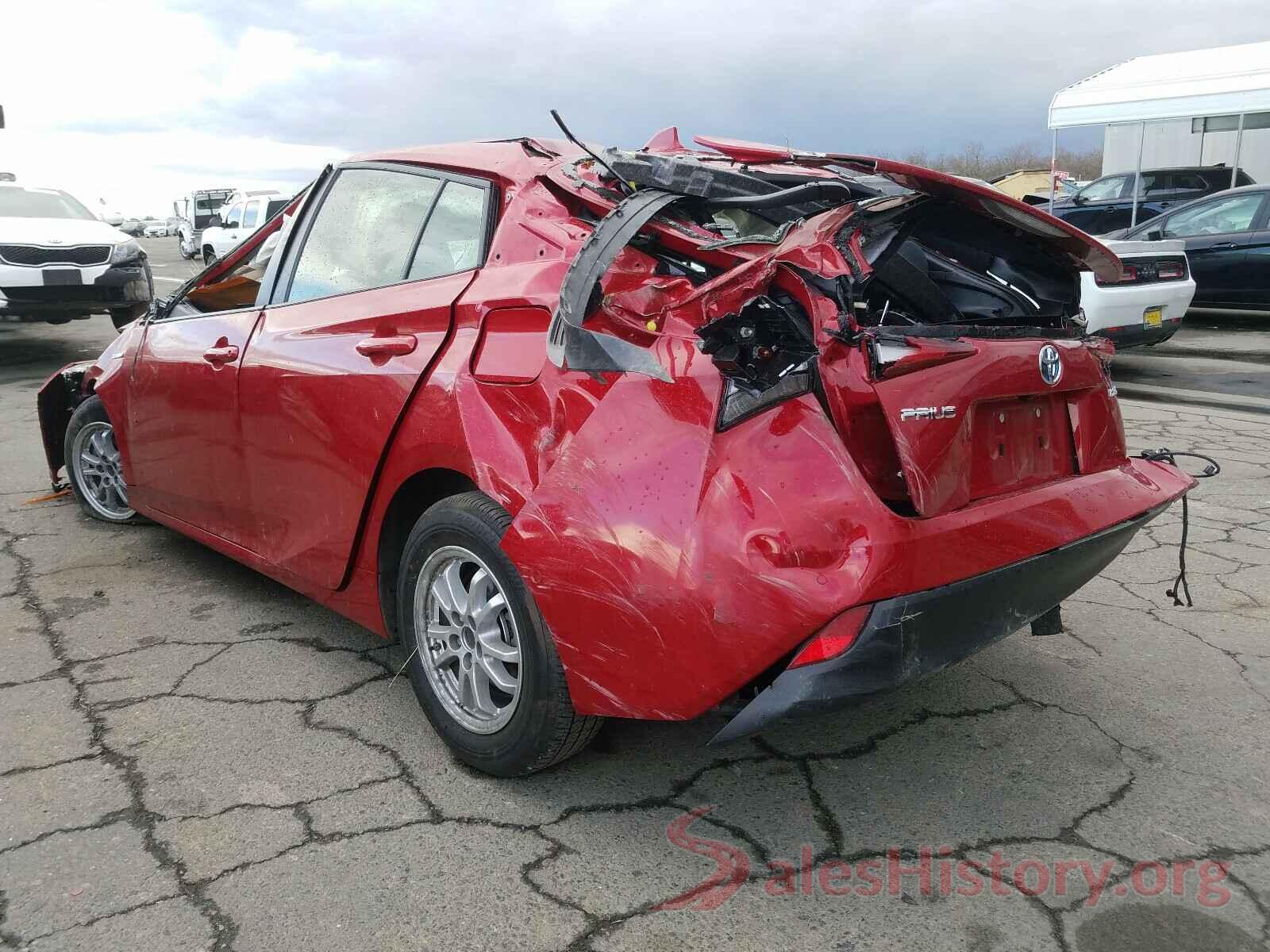 JTDKARFU7K3081729 2019 TOYOTA PRIUS