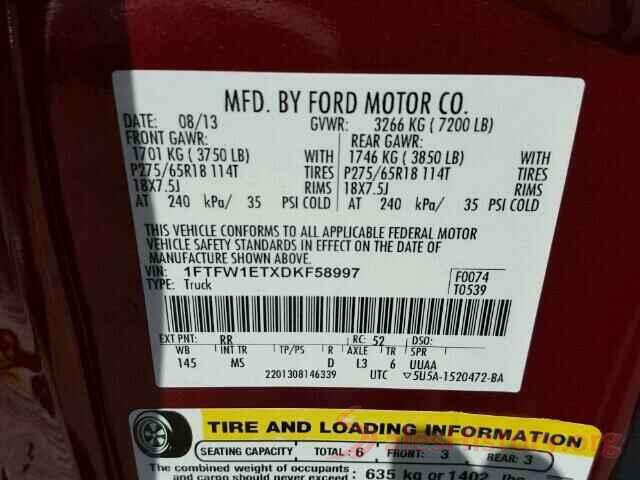 KNDJN2A22G7841093 2013 FORD F150