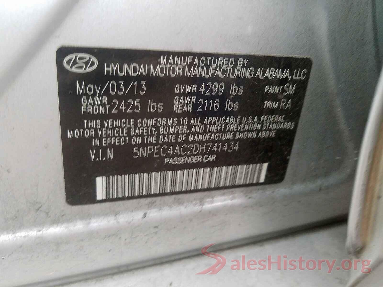 4T1BZ1HK1KU027399 2013 HYUNDAI SONATA