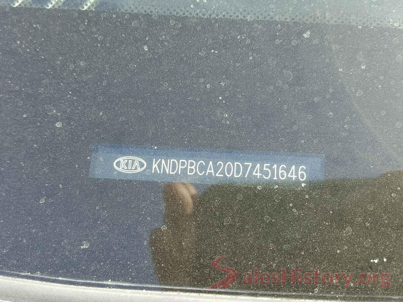 KNDPBCA20D7451646 2013 KIA SPORTAGE L