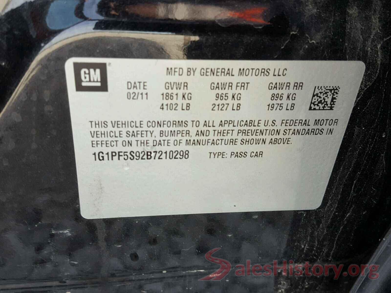 MAJ3S2GE7LC358855 2011 CHEVROLET CRUZE