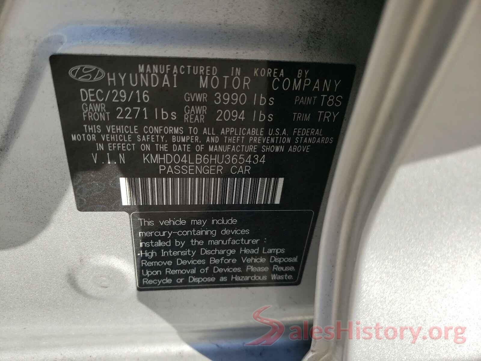 KMHD04LB6HU365434 2017 HYUNDAI ELANTRA