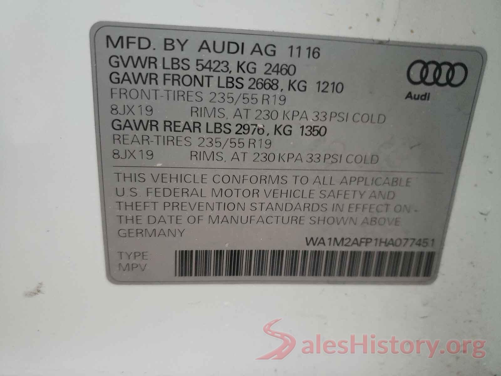 WA1M2AFP1HA077451 2017 AUDI Q5