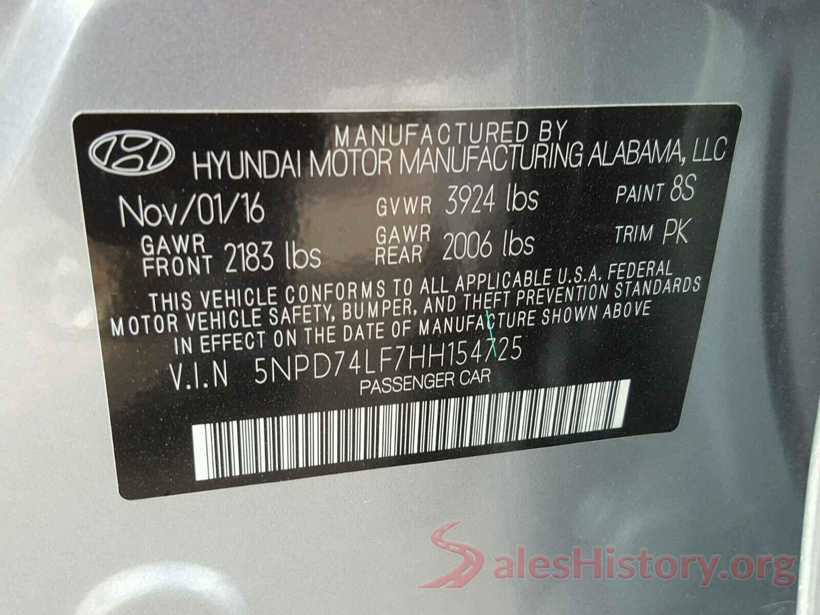 5XYPG4A32HG211703 2017 HYUNDAI ELANTRA