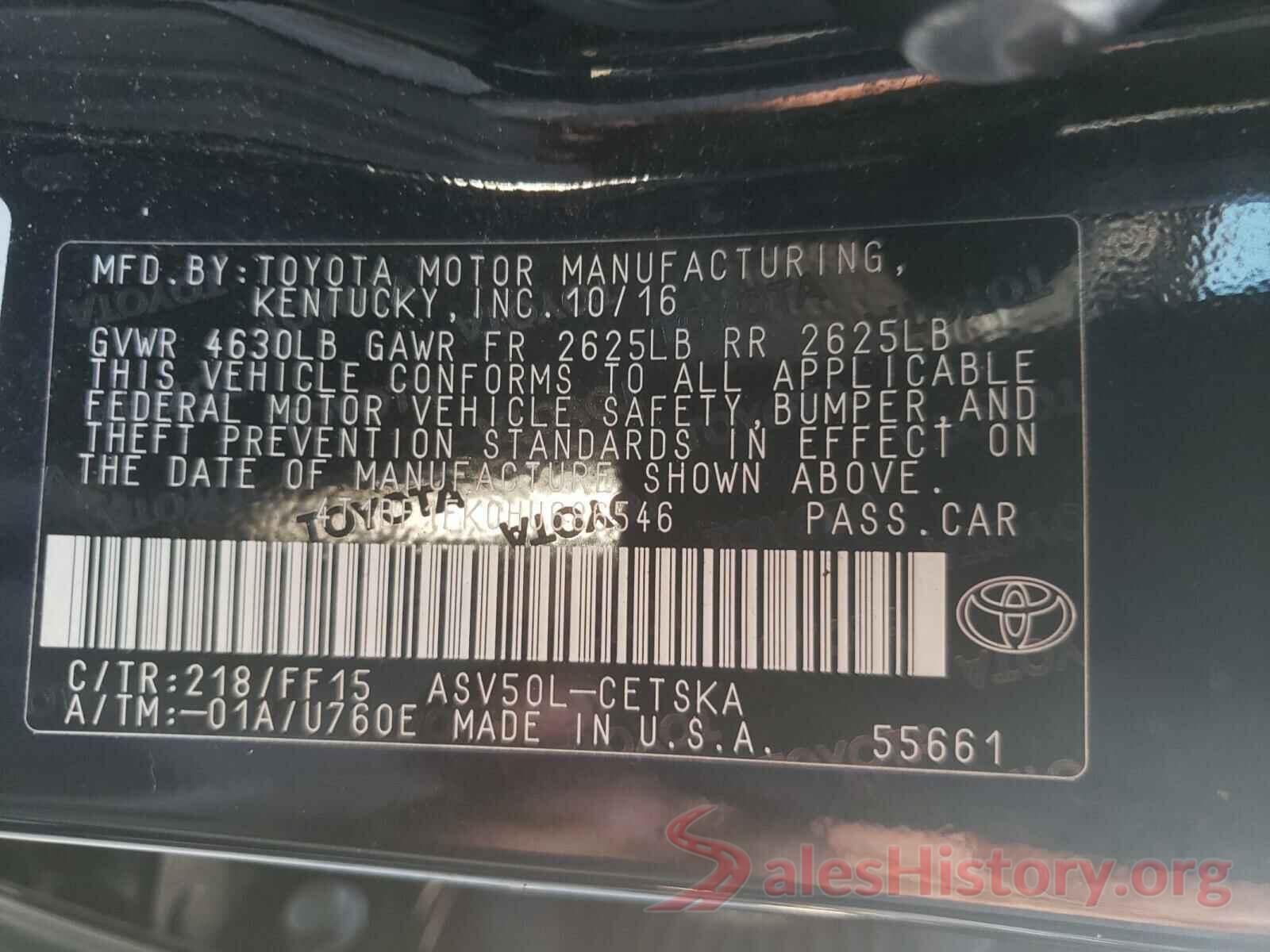 4T1BF1FK0HU686546 2017 TOYOTA CAMRY