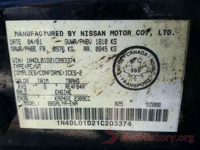 KNMAT2MTXLP503123 2001 NISSAN ALTIMA