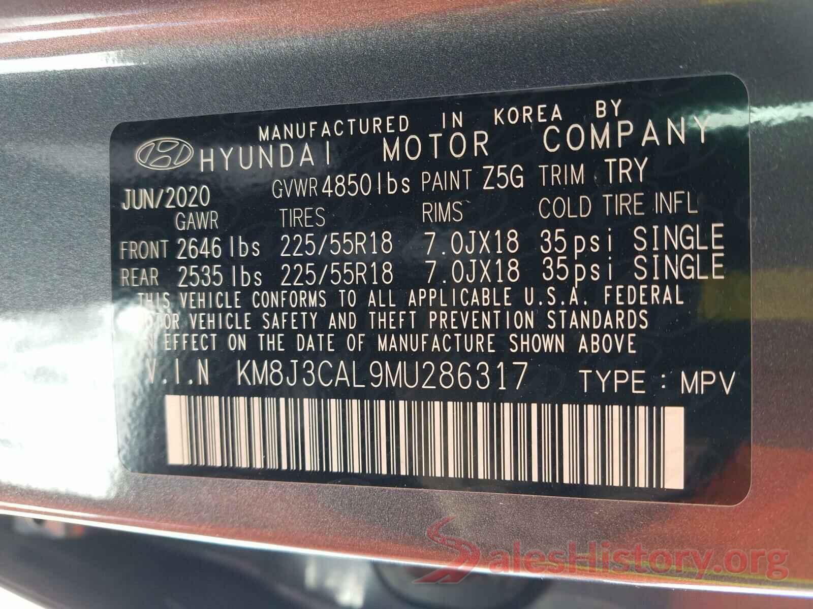 KM8J3CAL9MU286317 2021 HYUNDAI TUCSON