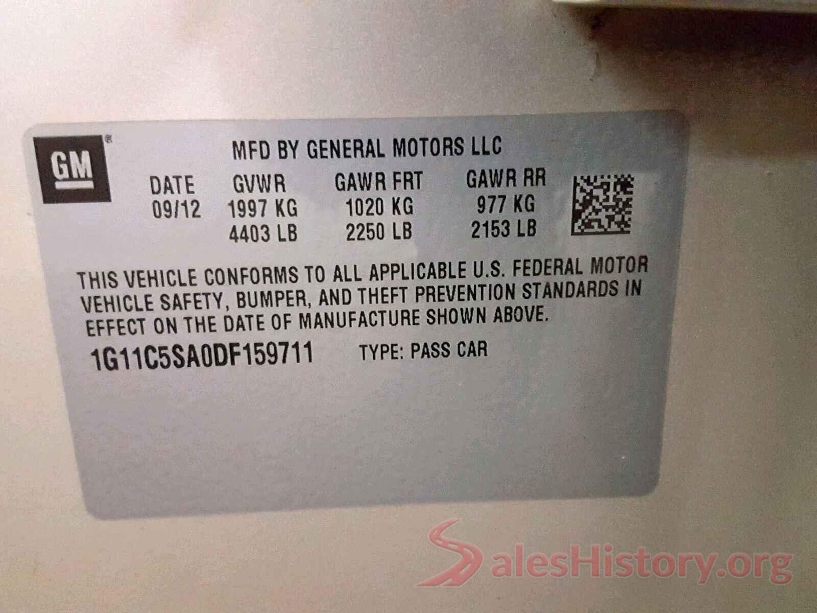 JF2GPAKC3HH277828 2013 CHEVROLET MALIBU