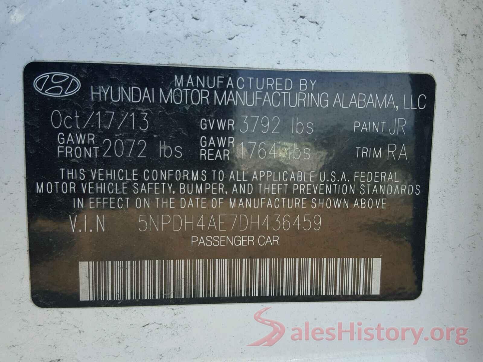 4S4BSADC8J3217160 2013 HYUNDAI ELANTRA