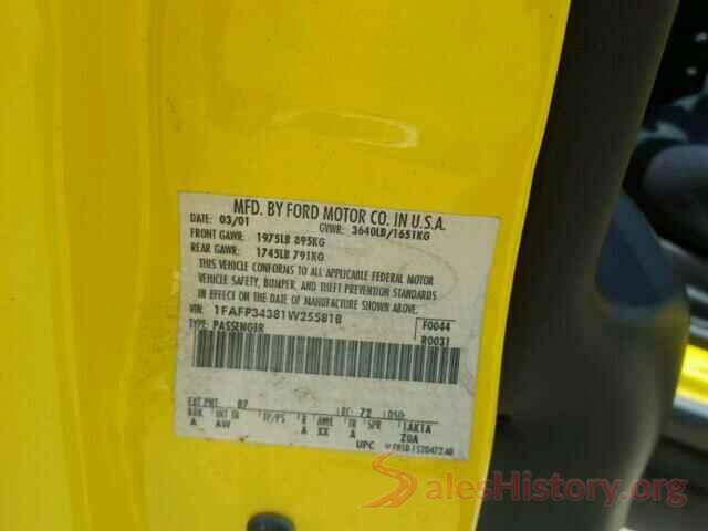 KNDJP3A50K7920572 2001 FORD FOCUS