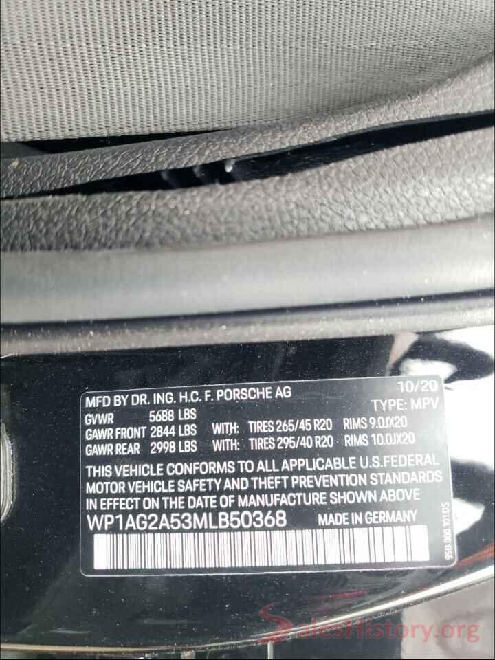 WP1AG2A53MLB50368 2021 PORSCHE MACAN