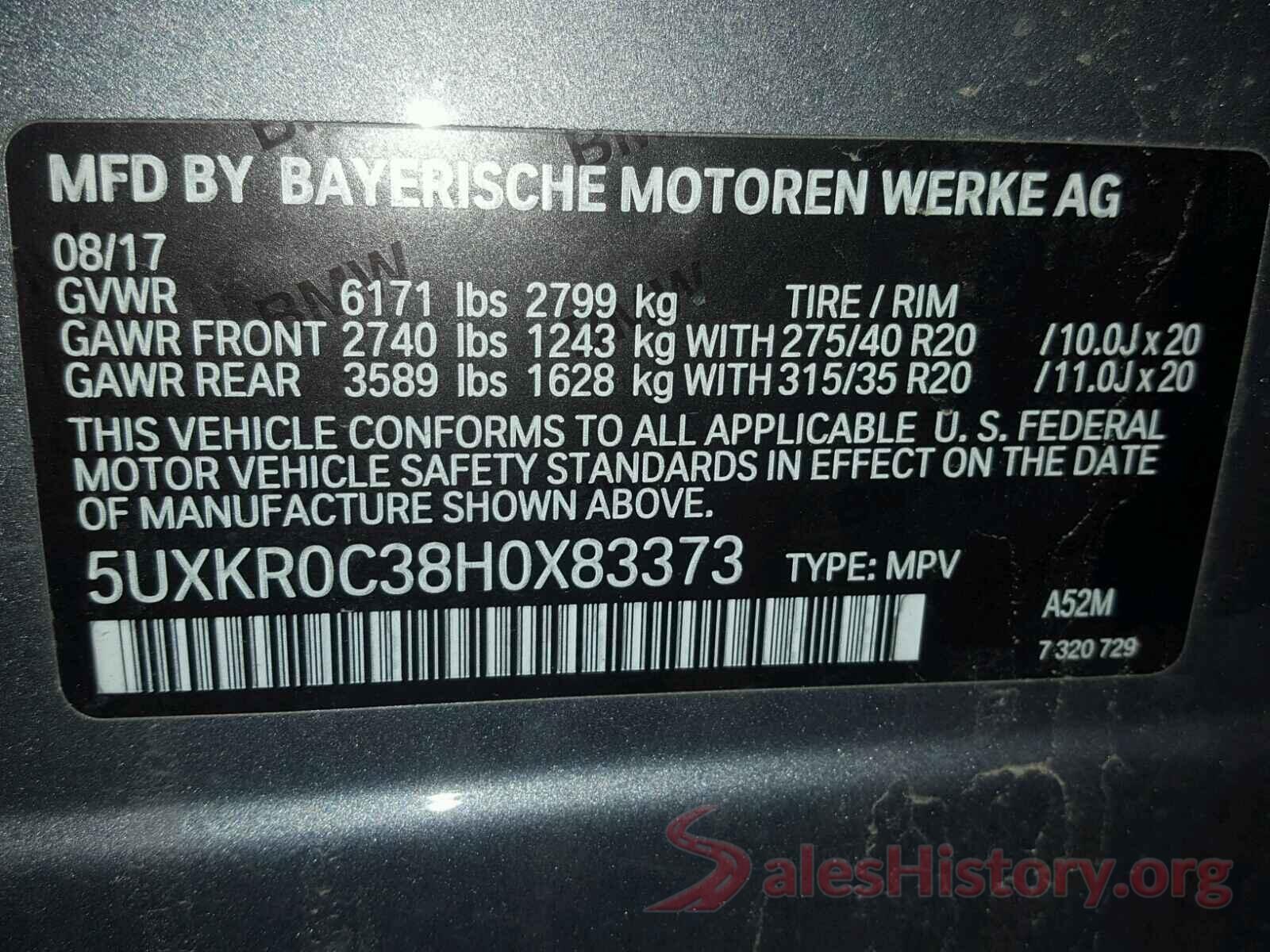 5YFBURHE7GP418153 2017 BMW X5