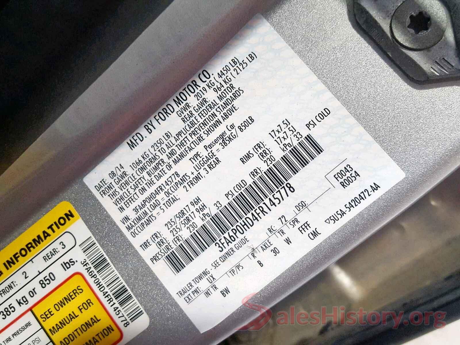 5YJ3E1EB9JF103239 2015 FORD FUSION SE