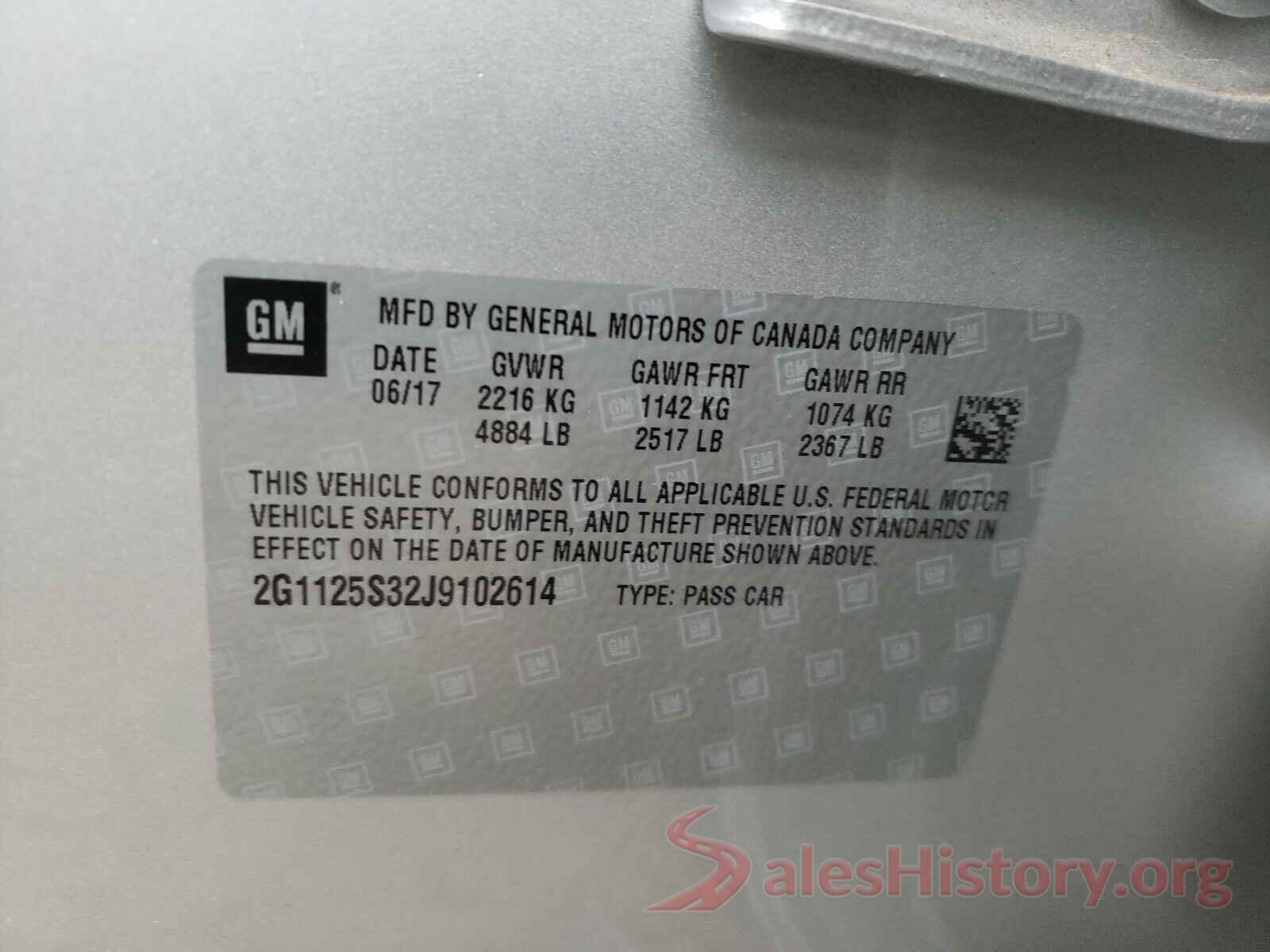 2G1125S32J9102614 2018 CHEVROLET IMPALA