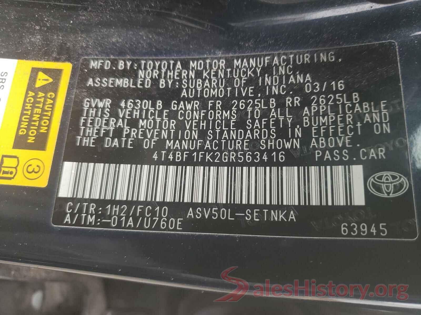 4T4BF1FK2GR563416 2016 TOYOTA CAMRY